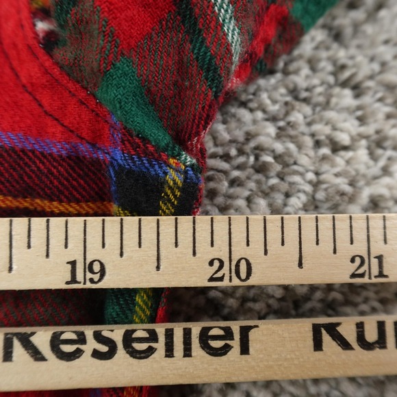 Eddie Bauer Shirt Mens M Red Plaid Flannel Button Up Long Sleeve Outdoor Hike - Picture 7 of 11